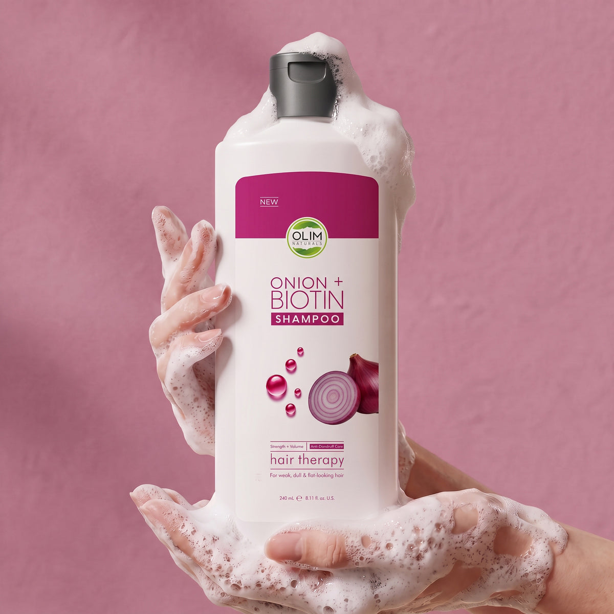 Onion + Biotin Shampoo for Stronger-Looking, Fuller Hair