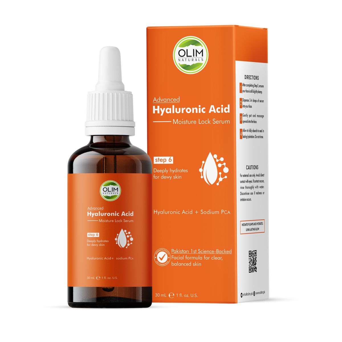 OLIM Naturals Advanced Hyaluronic Acid Serum – Step 6 of the 6-Step Facial, Deeply Hydrating — product photo
