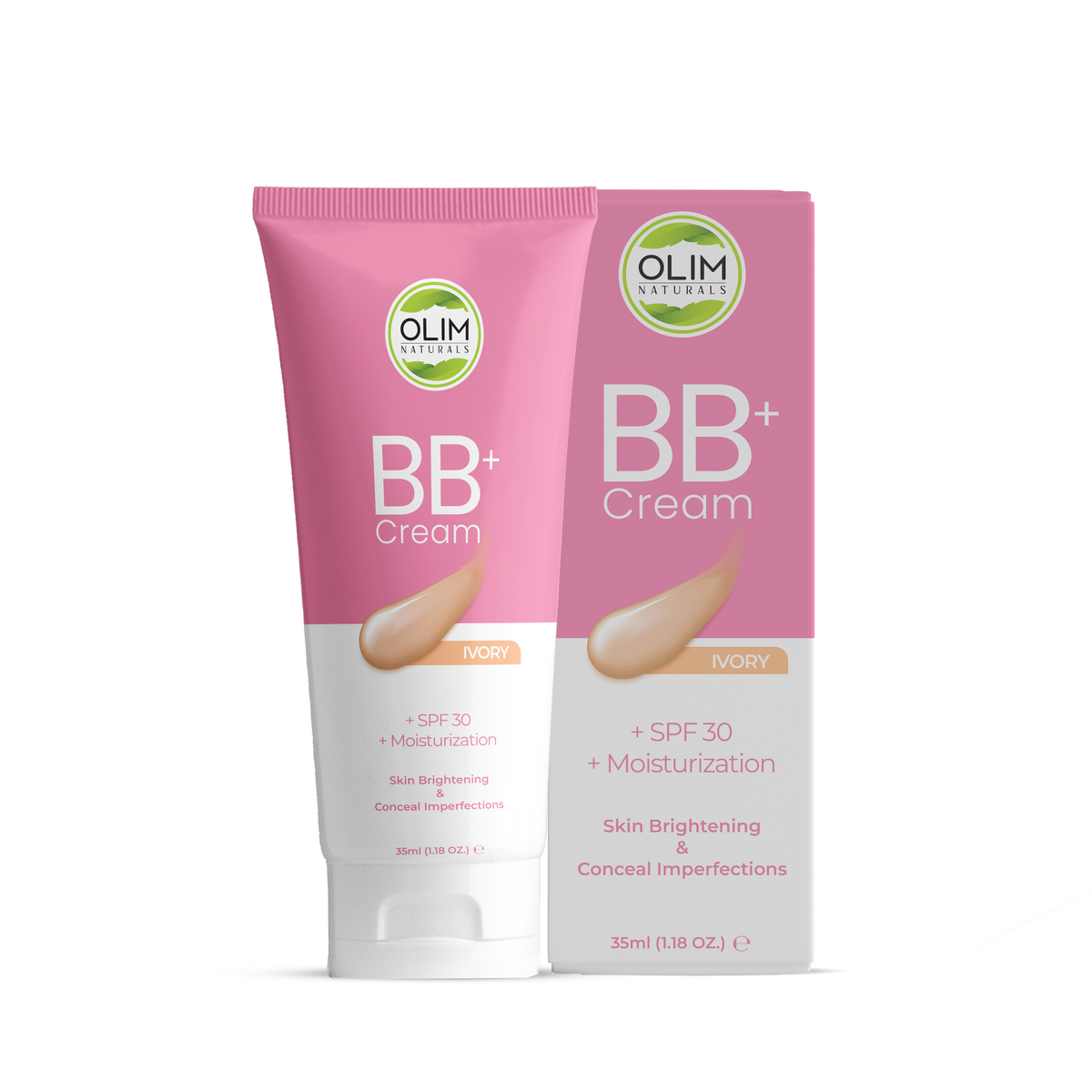 OLIM Naturals BB Cream SPF 15 + Niacinamide for Natural, Even-Looking Coverage — product photo (with box)