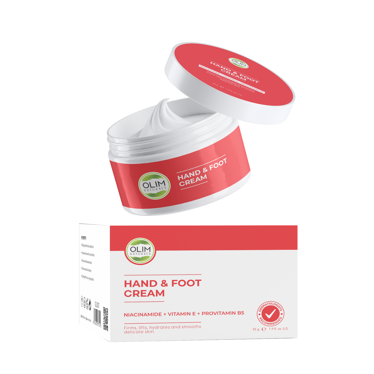 OLIM Naturals Deeply Moisturising Hand & Foot Cream for Dry, Rough Skin — product photo