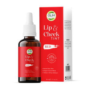 OLIM Naturals Lip & Cheek Tint in Red – Buildable Colour for a Natural Flush — product photo