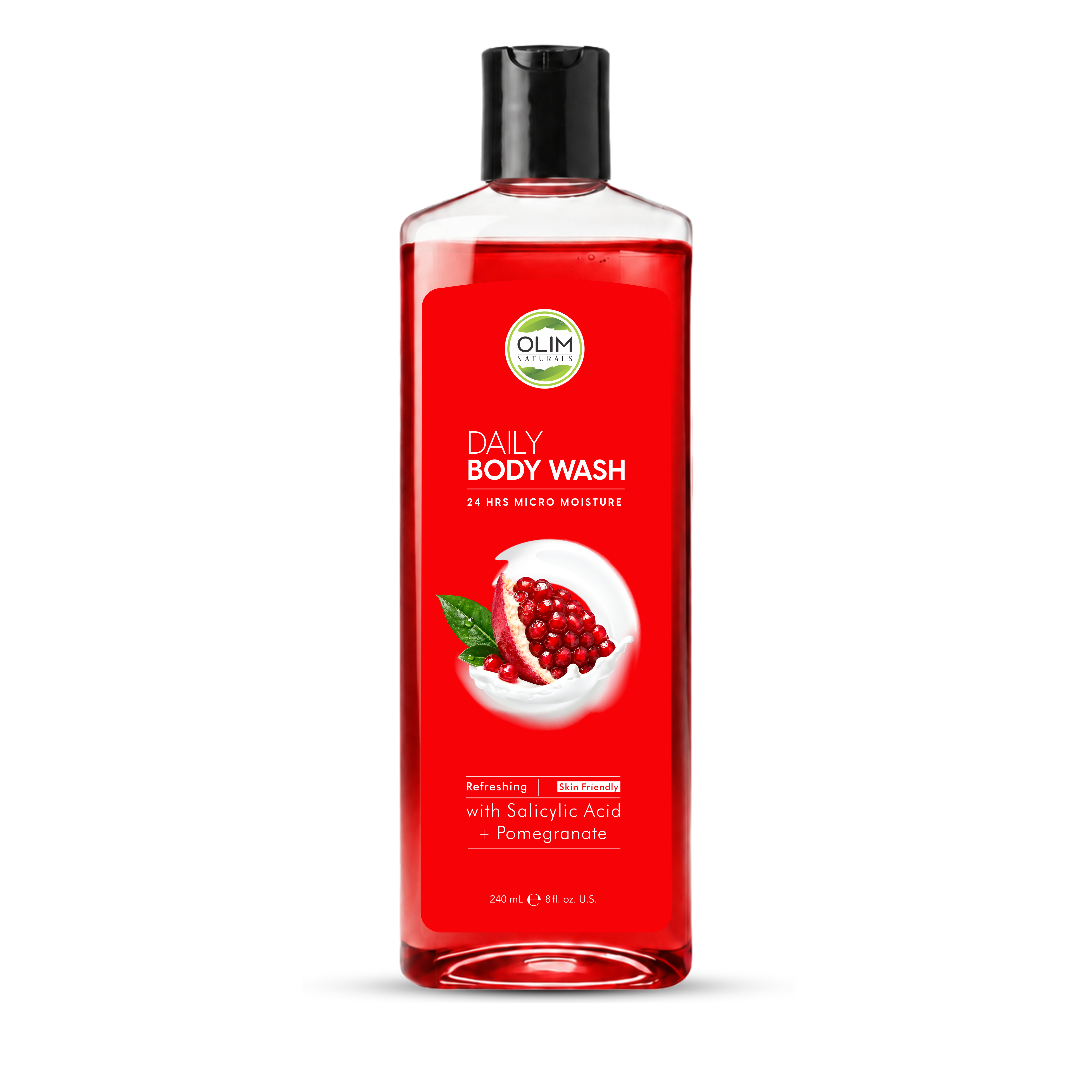 OLIM Naturals Daily Body Wash (Salicylic Acid + Pomegranate) — product photo