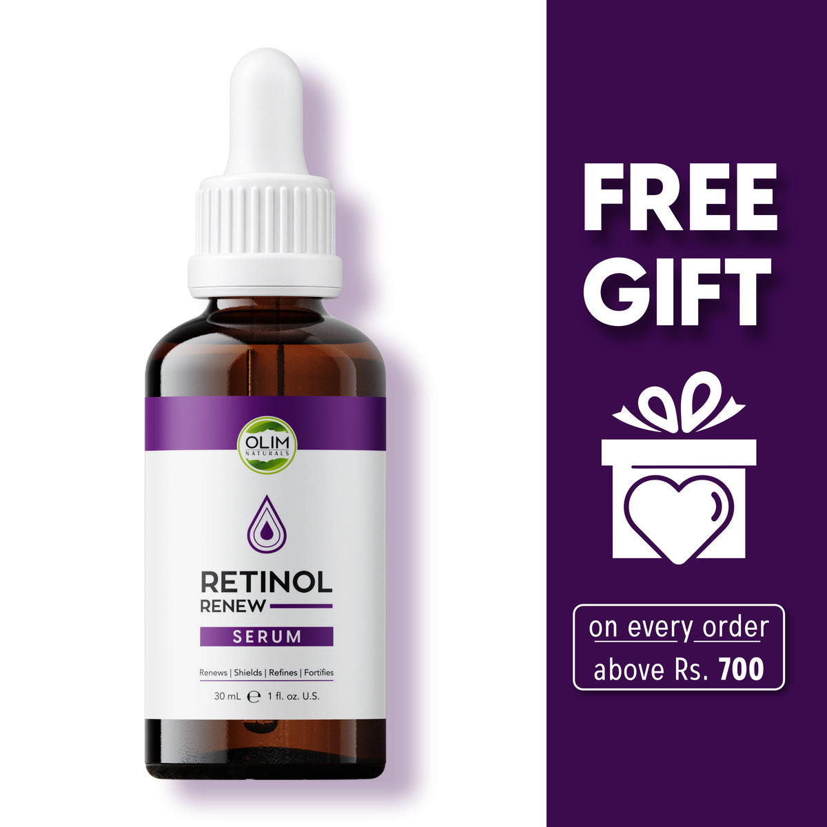 Retinol Serum with Niacinamide for Fine Lines & Smoother Skin