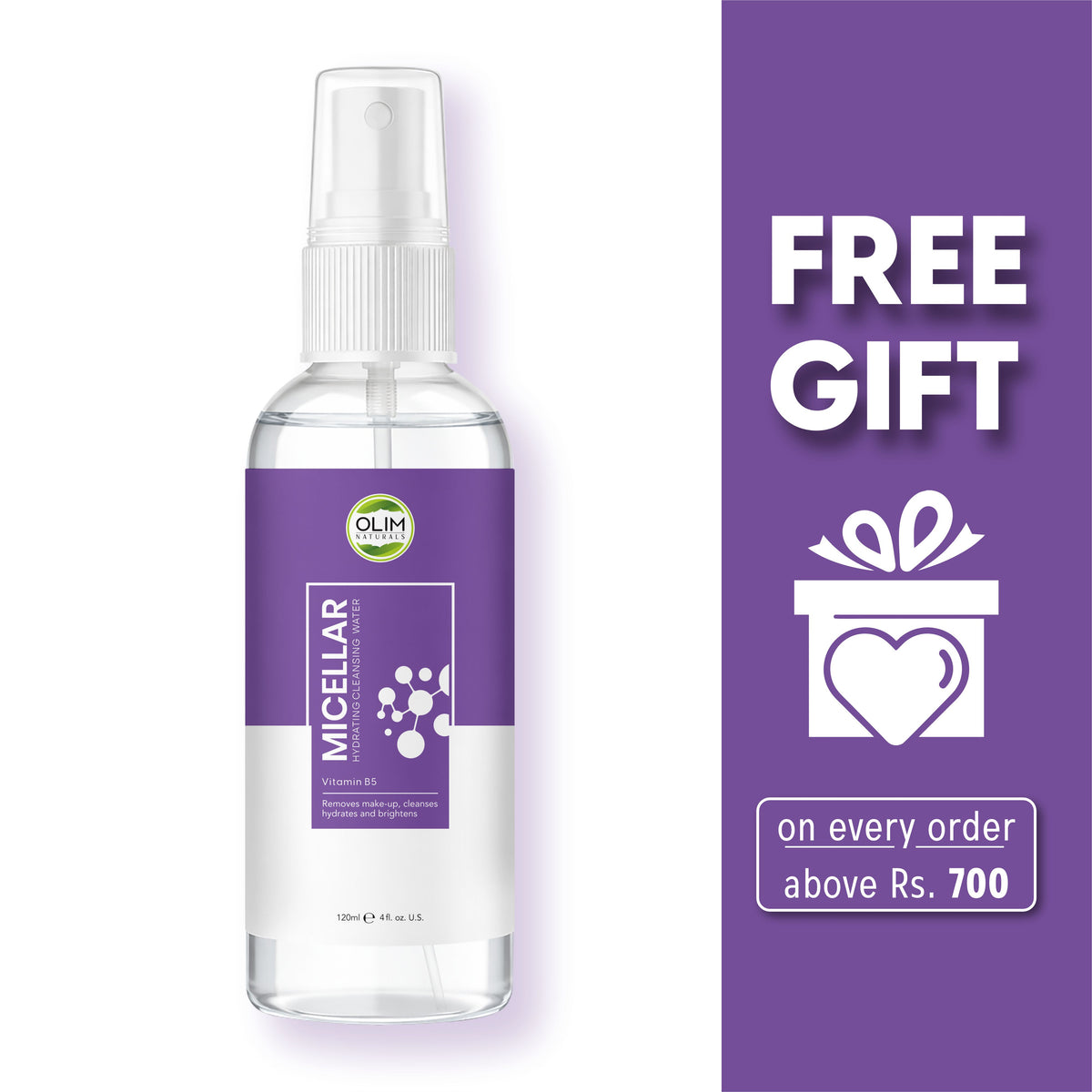 Gentle Micellar Water for Cleansing & Makeup Removal