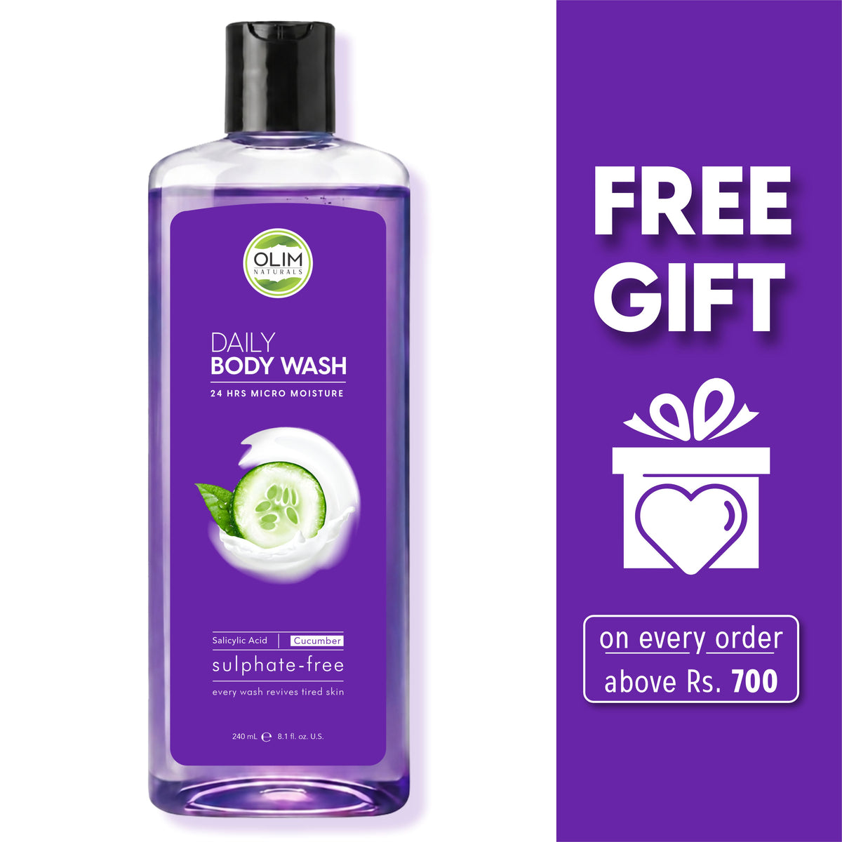 Anti-Acne Cucumber Body Wash for Body Breakouts
