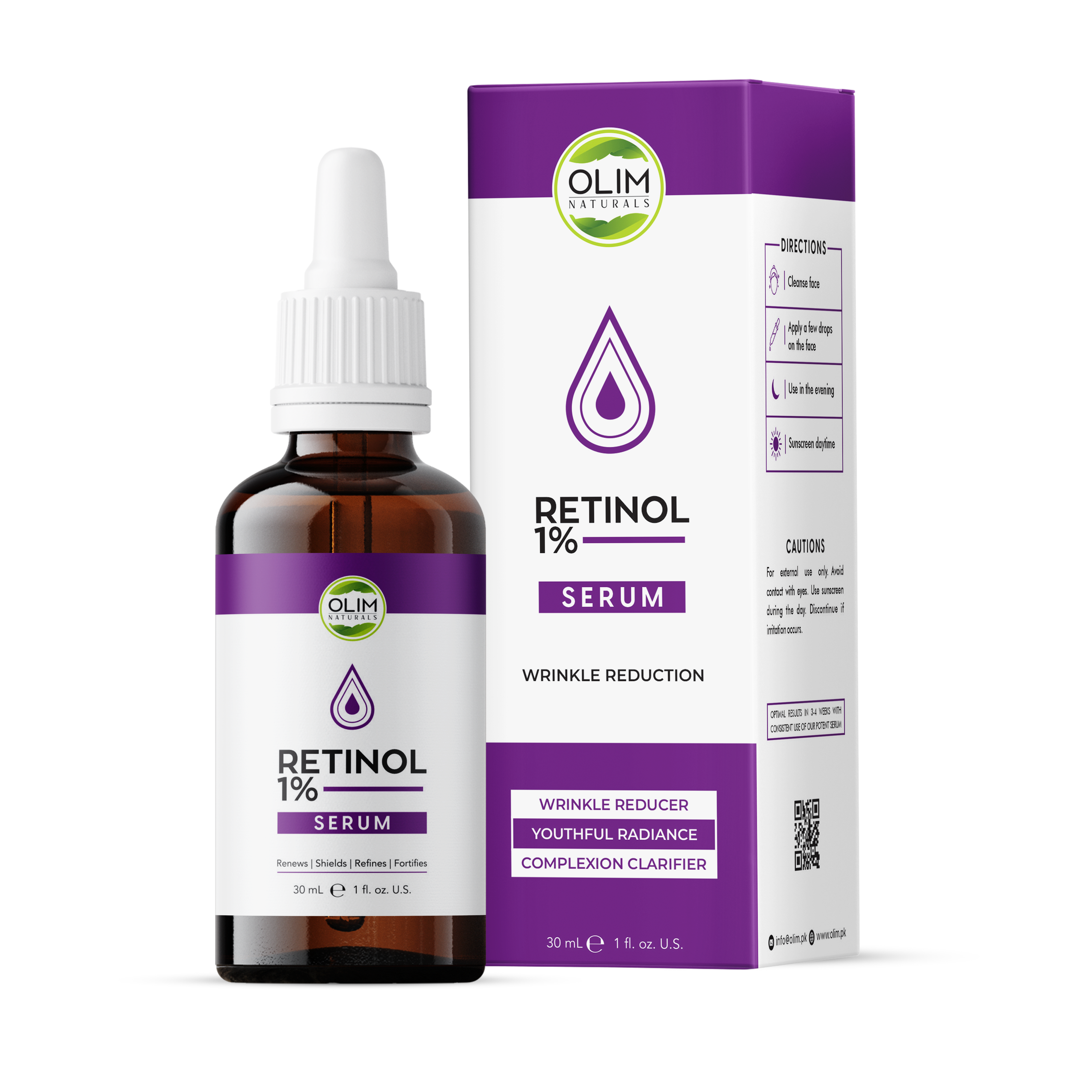 Retinol Serum with Niacinamide for Fine Lines & Smoother Skin