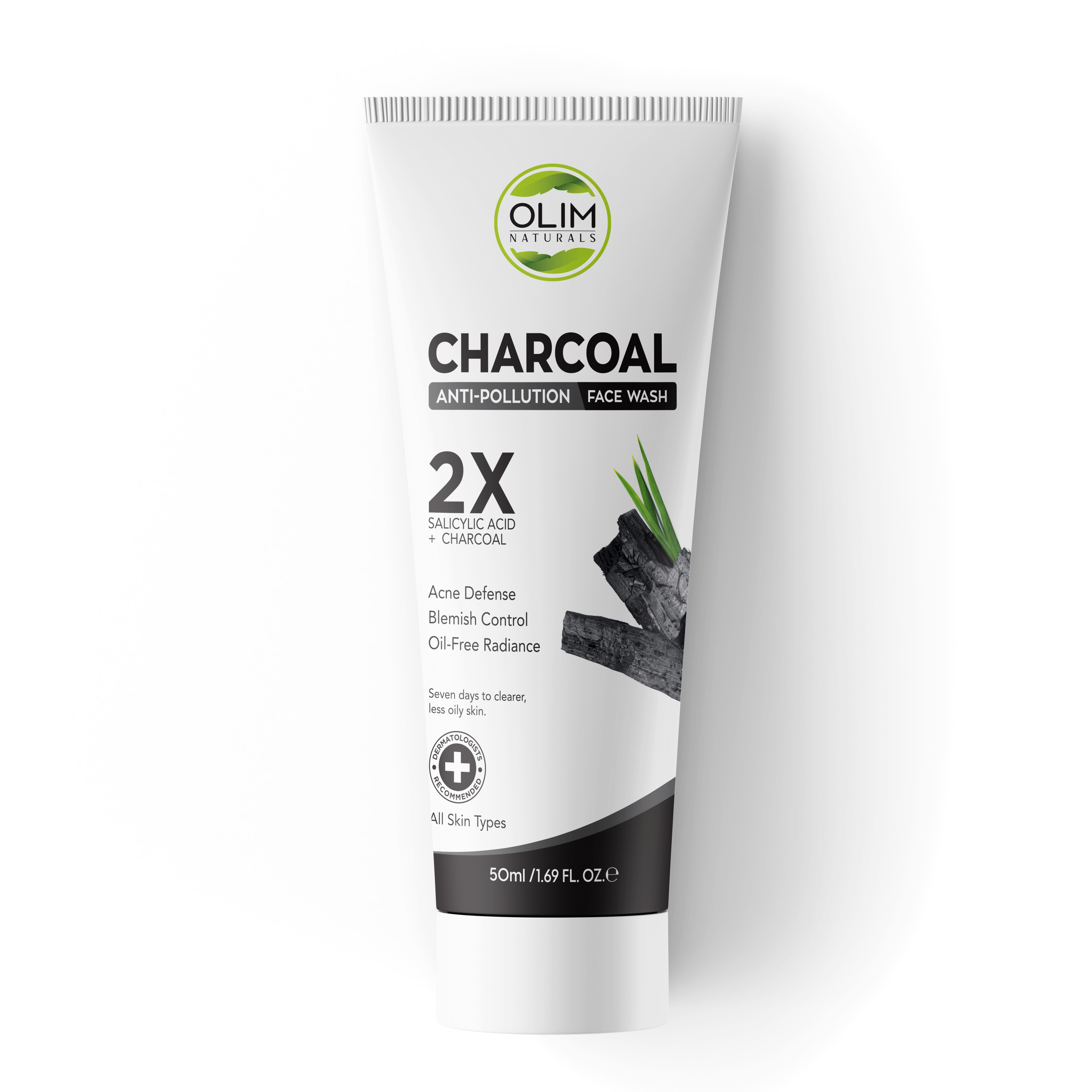 OLIM Naturals Deep-Cleansing Charcoal Face Wash for Oily & Congested Skin — product photo (50 ml)