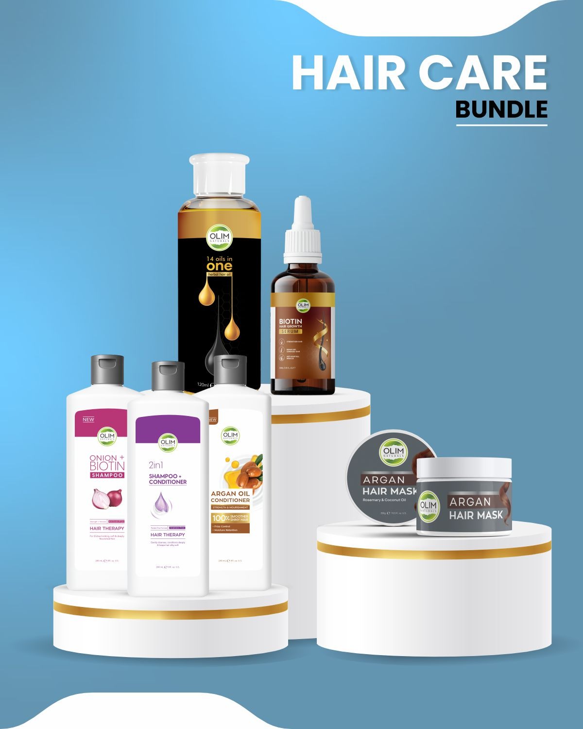 OLIM Naturals Hair Care Bundle — product photo
