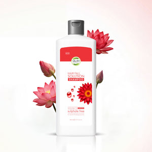 OLIM Naturals Hair Fall Solution Shampoo – Sulphate Free Anti Hair Fall Shampoo for Weak, Thin & Breakage-Prone Hair | Lotus Flower Extract