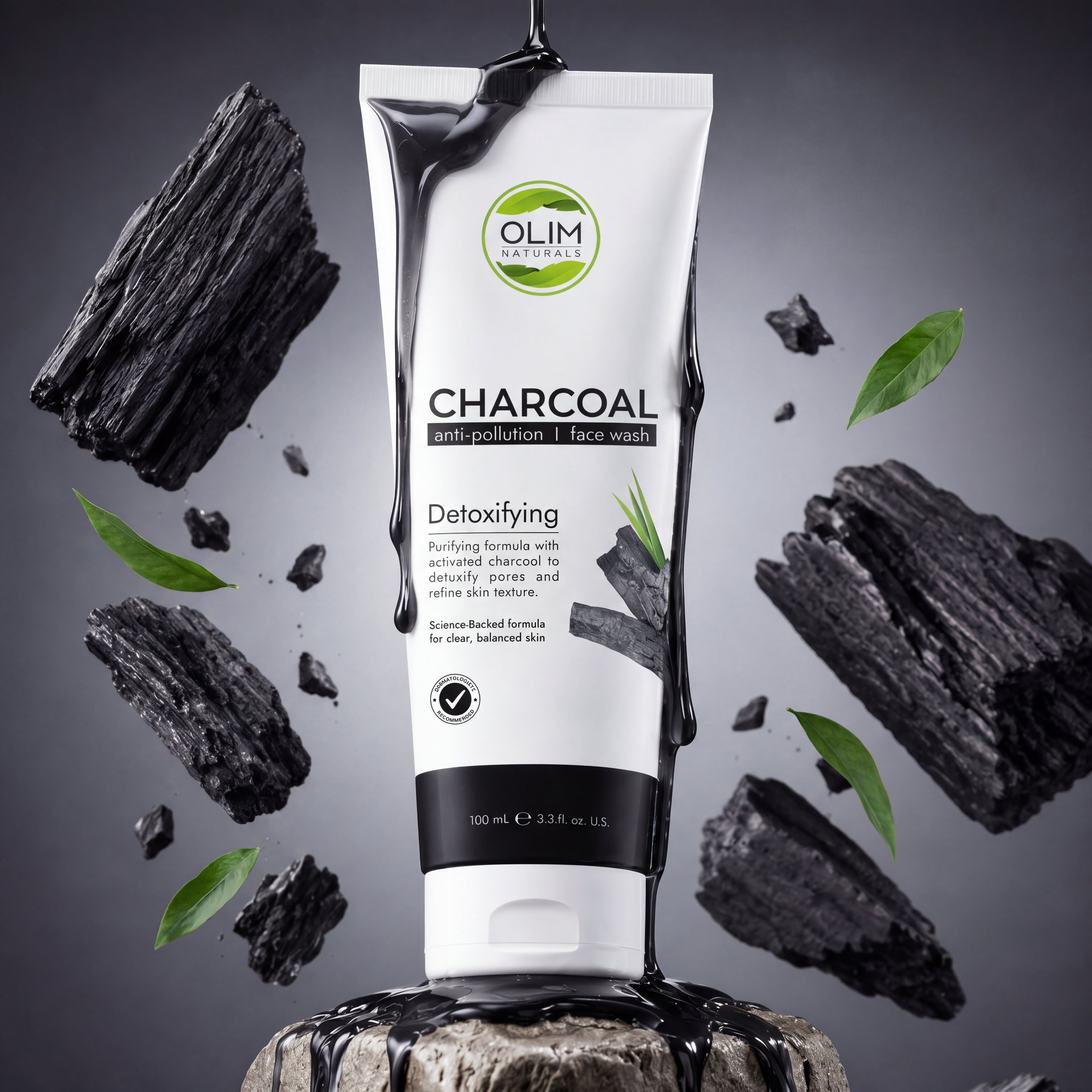 Deep-Cleansing Charcoal Face Wash for Oily & Congested Skin