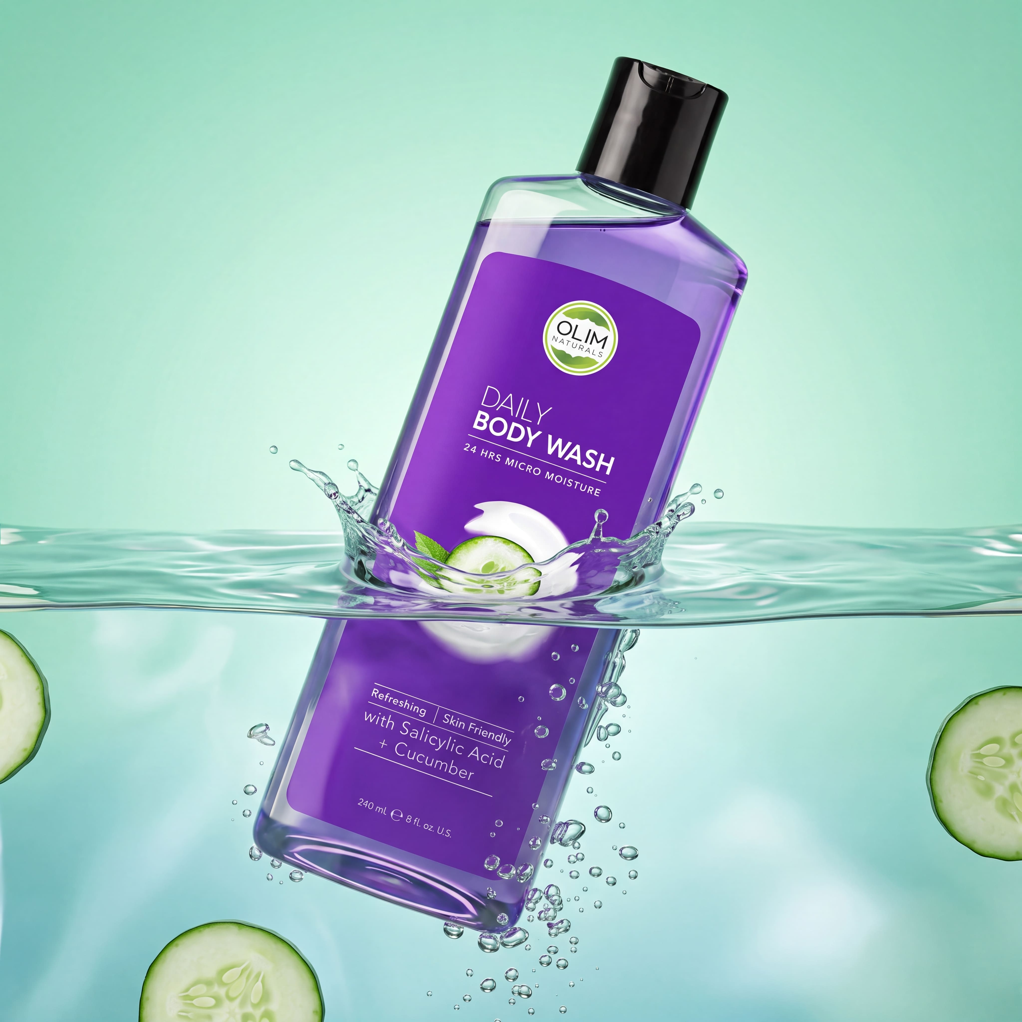 Anti-Acne Cucumber Body Wash for Body Breakouts